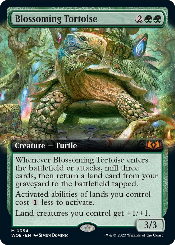 Blossoming Tortoise (Extended Art) [Wilds of Eldraine] | Dragon's Lair Comics and Fantasy Houston TX