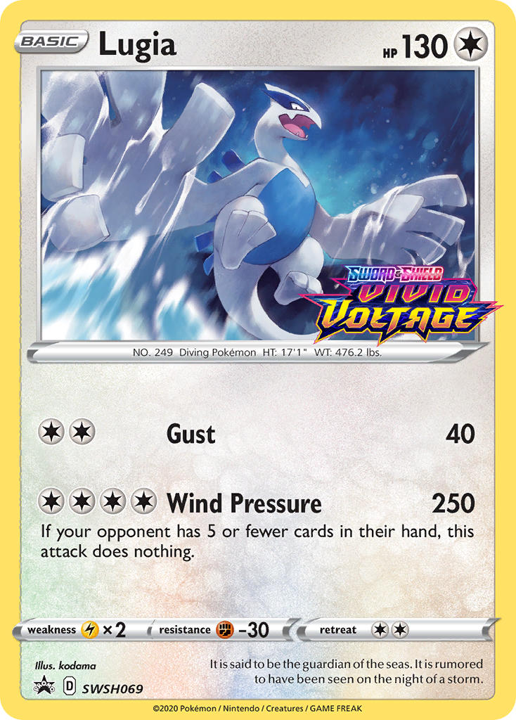 Lugia (SWSH069) (Prerelease Promo) [Sword & Shield: Black Star Promos] | Dragon's Lair Comics and Fantasy Houston TX