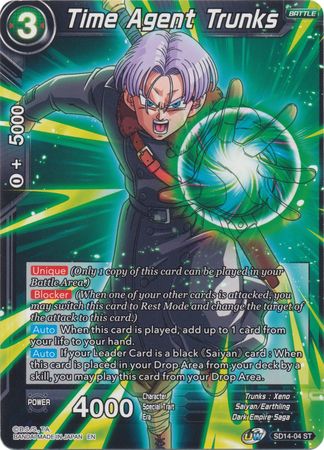 Time Agent Trunks (Starter Deck - Saiyan Wonder) (SD14-04) [Rise of the Unison Warrior] | Dragon's Lair Comics and Fantasy Houston TX