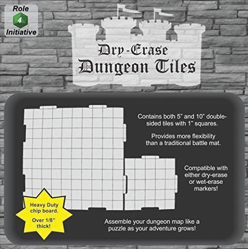 Dry Erase Dungeon Tiles - Combo Pack of Four 10` and Sixteen 5` Interlocking Tiles | Dragon's Lair Comics and Fantasy Houston TX