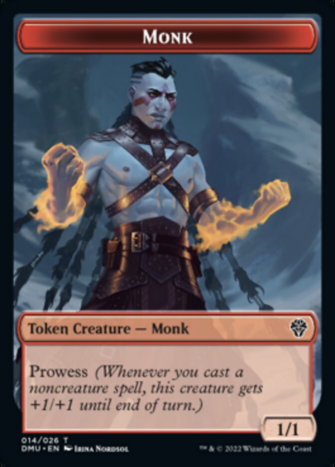 Monk Token [Dominaria United Tokens] | Dragon's Lair Comics and Fantasy Houston TX