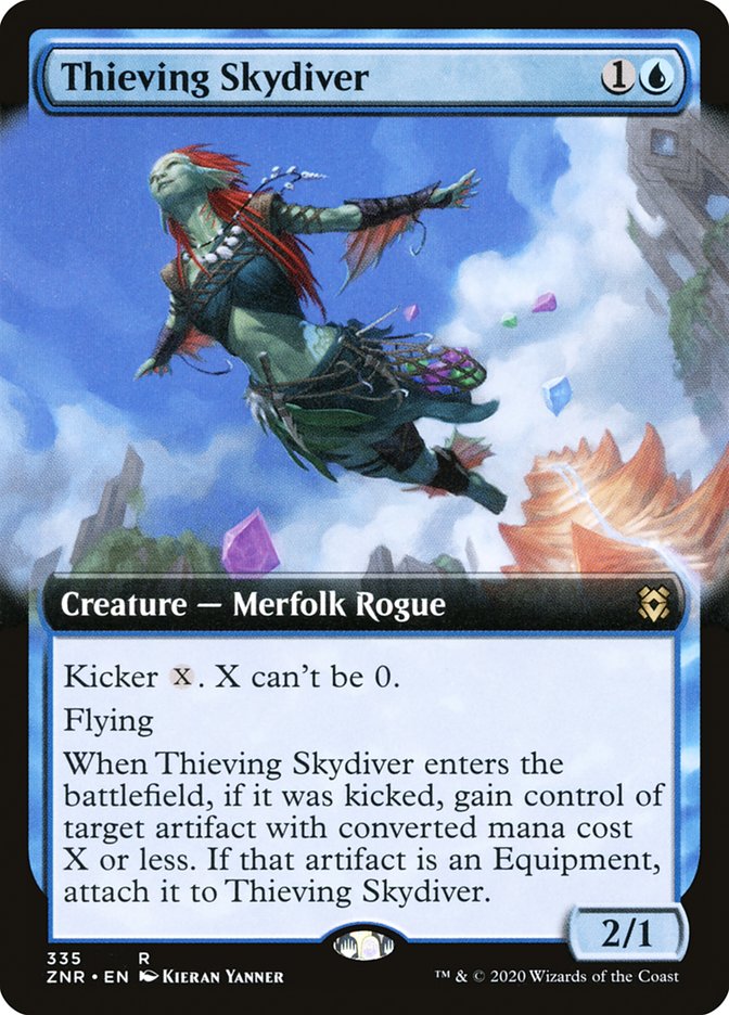 Thieving Skydiver (Extended Art) [Zendikar Rising] | Dragon's Lair Comics and Fantasy Houston TX