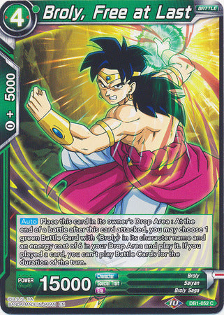 Broly, Free at Last (DB1-052) [Dragon Brawl] | Dragon's Lair Comics and Fantasy Houston TX