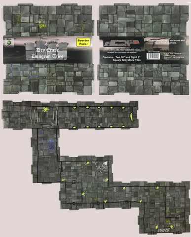 DUNGEON TILES: DRY-ERASE GRAYSTONE: BOOSTER PACK OF SQUARE TILES | Dragon's Lair Comics and Fantasy Houston TX