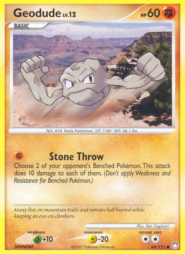 Geodude (84/123) [Diamond & Pearl: Mysterious Treasures] | Dragon's Lair Comics and Fantasy Houston TX