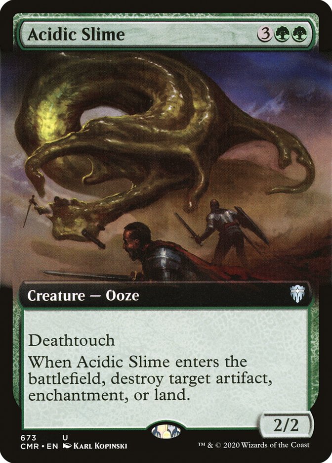 Acidic Slime (Extended Art) [Commander Legends] | Dragon's Lair Comics and Fantasy Houston TX