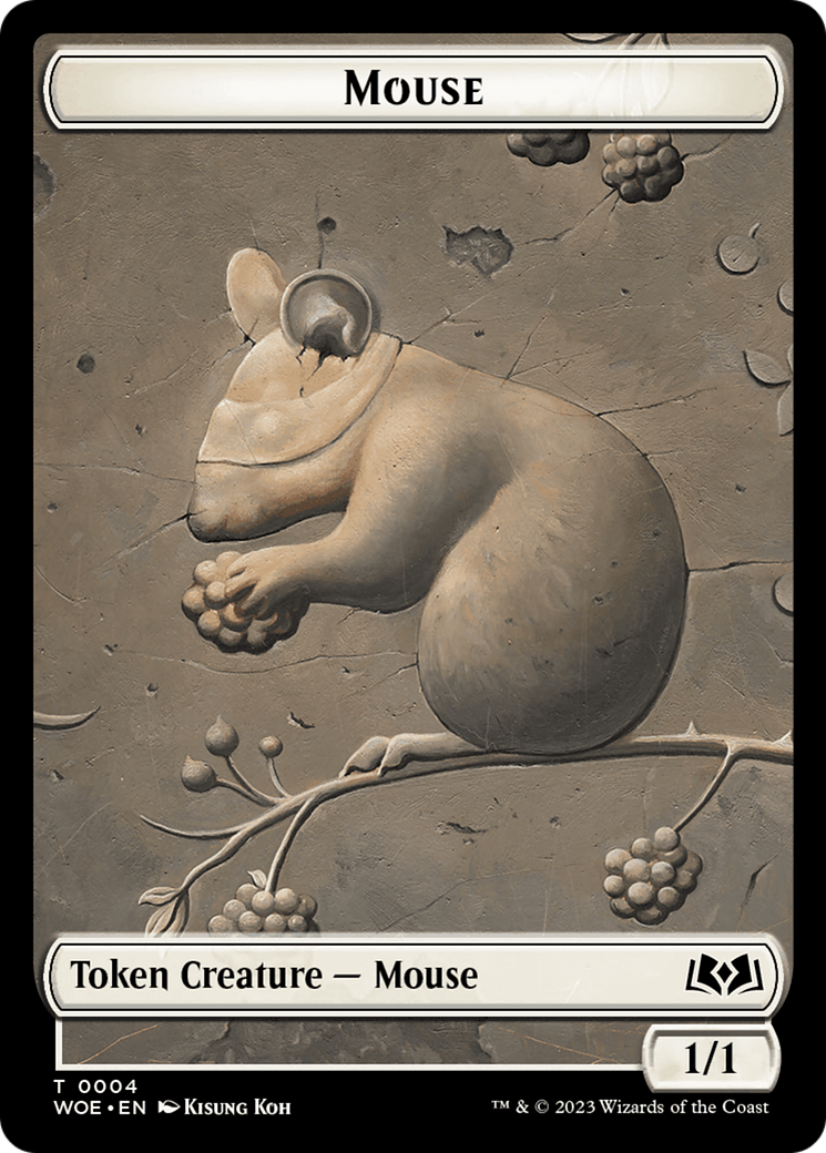 Mouse // Food (0013) Double-Sided Token [Wilds of Eldraine Tokens] | Dragon's Lair Comics and Fantasy Houston TX