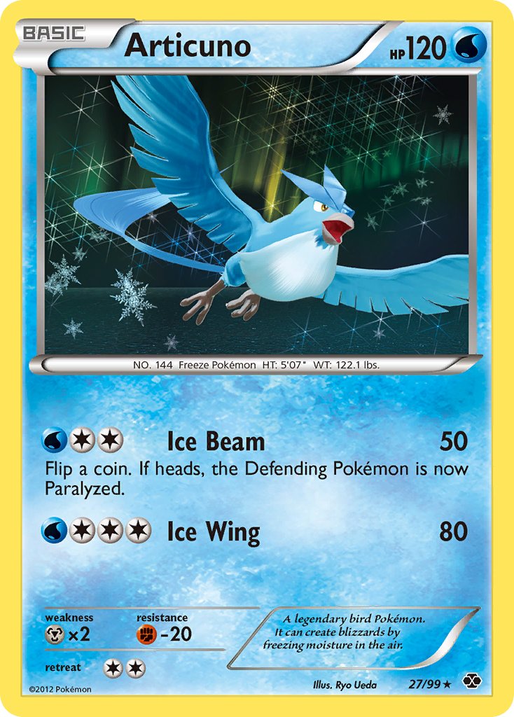 Articuno (27/99) (Blister Exclusive) [Black & White: Next Destinies] | Dragon's Lair Comics and Fantasy Houston TX