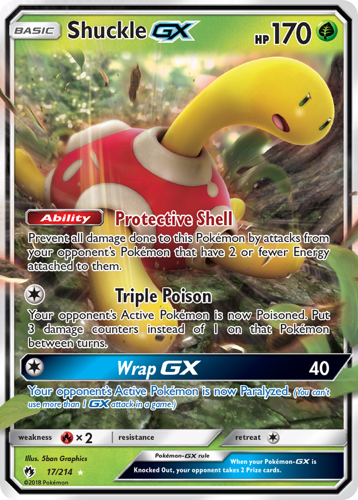 Shuckle GX (17/214) [Sun & Moon: Lost Thunder] | Dragon's Lair Comics and Fantasy Houston TX