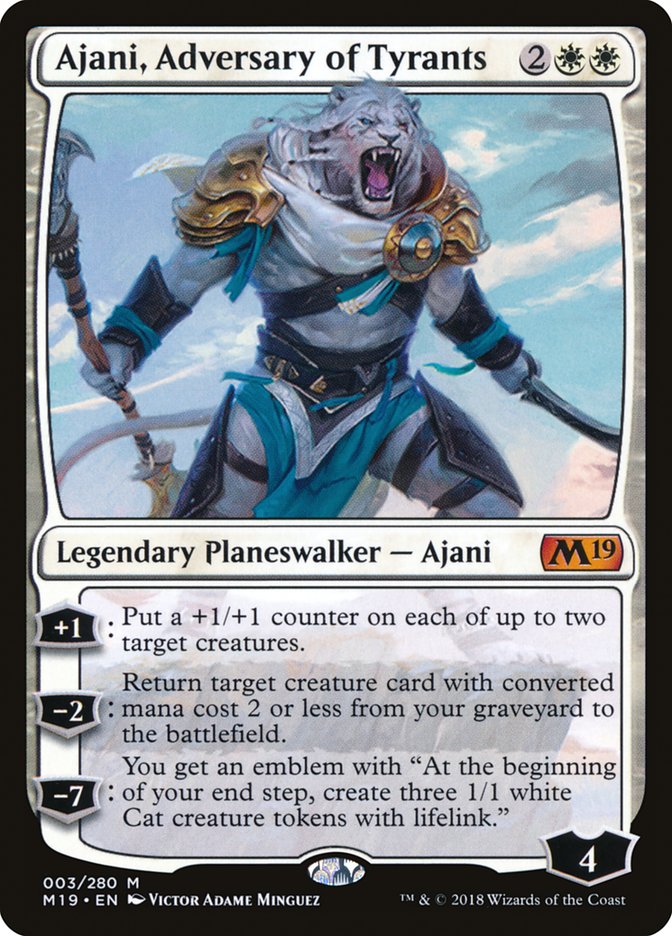 Ajani, Adversary of Tyrants [Core Set 2019] | Dragon's Lair Comics and Fantasy Houston TX