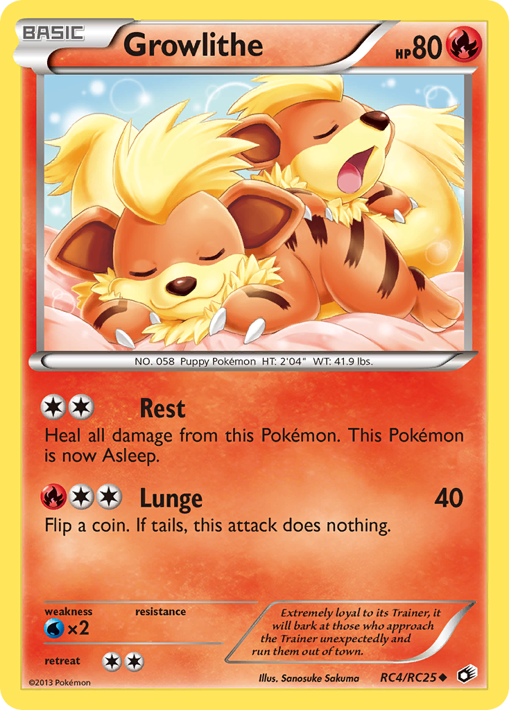 Growlithe (RC4/RC25) [Black & White: Legendary Treasures] | Dragon's Lair Comics and Fantasy Houston TX