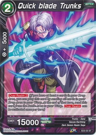 Quick blade Trunks (Starter Deck - The Dark Invasion) (SD3-03) [Cross Worlds] | Dragon's Lair Comics and Fantasy Houston TX