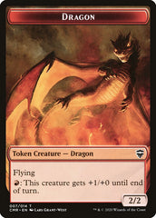 Dragon // Horror Double-Sided Token [Commander Legends Tokens] | Dragon's Lair Comics and Fantasy Houston TX