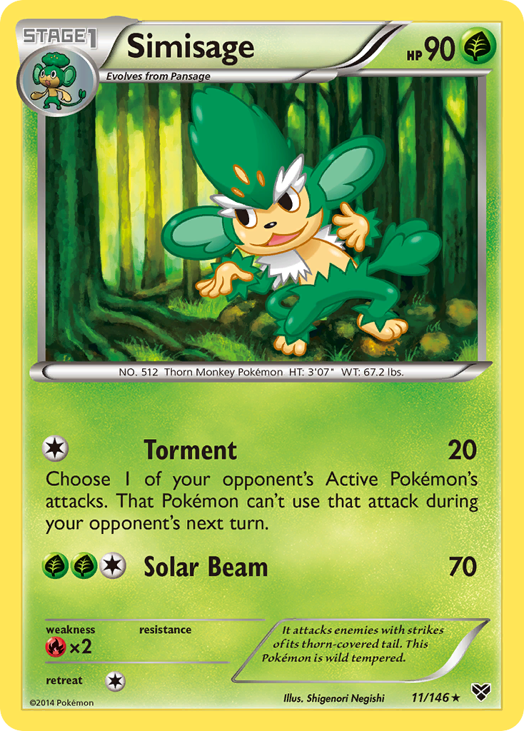 Simisage (11/146) [XY: Base Set] | Dragon's Lair Comics and Fantasy Houston TX