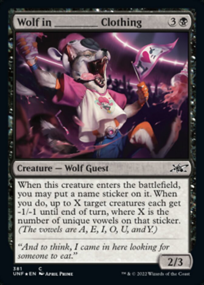 Wolf in _____ Clothing (Galaxy Foil) [Unfinity] | Dragon's Lair Comics and Fantasy Houston TX