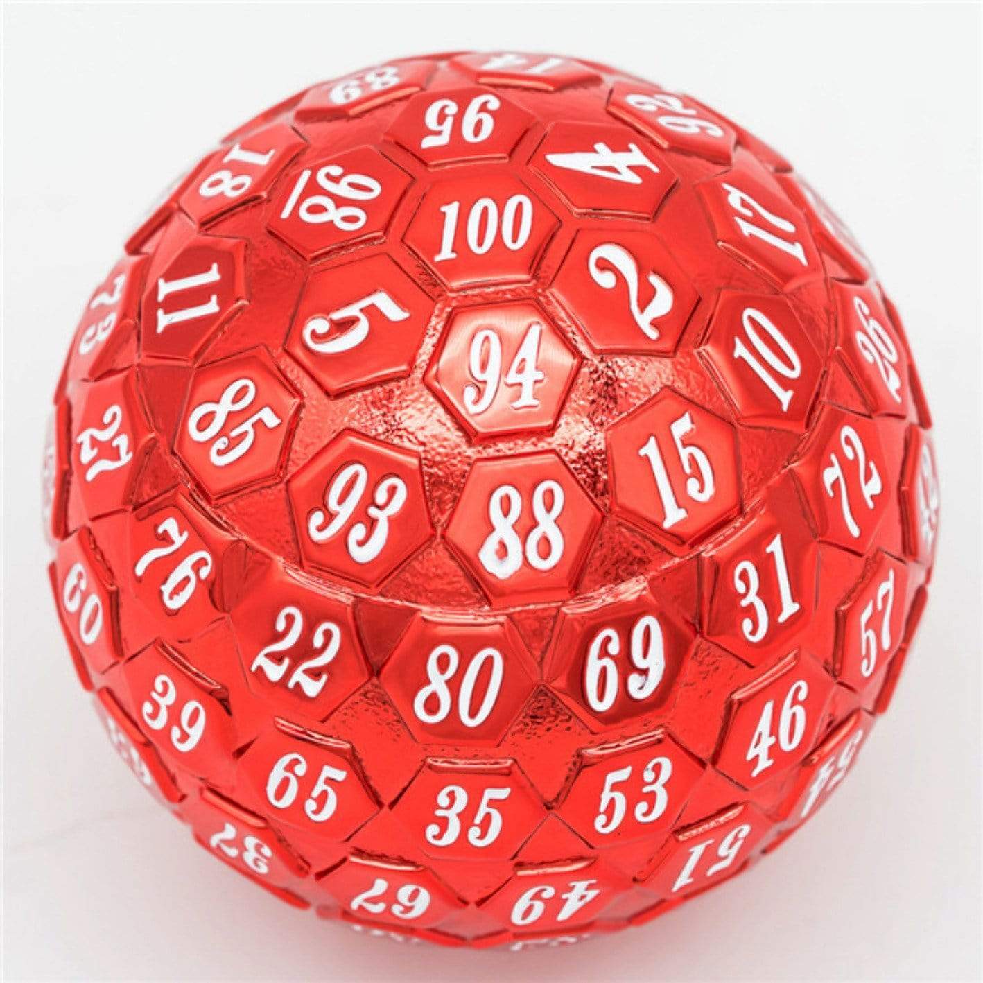 Foam Brain 45mm Metal D100 - Red with White Font | Dragon's Lair Comics and Fantasy Houston TX