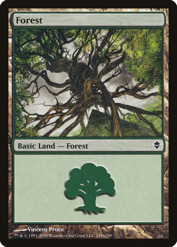 Forest (249a) [Zendikar] | Dragon's Lair Comics and Fantasy Houston TX