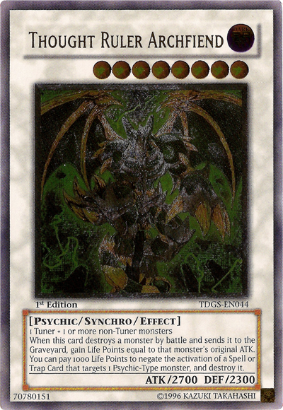 Thought Ruler Archfiend [TDGS-EN044] Ultimate Rare | Dragon's Lair Comics and Fantasy Houston TX