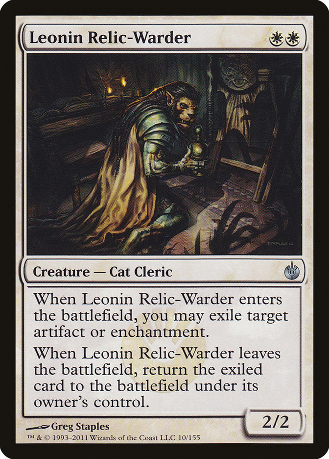 Leonin Relic-Warder [Mirrodin Besieged] | Dragon's Lair Comics and Fantasy Houston TX