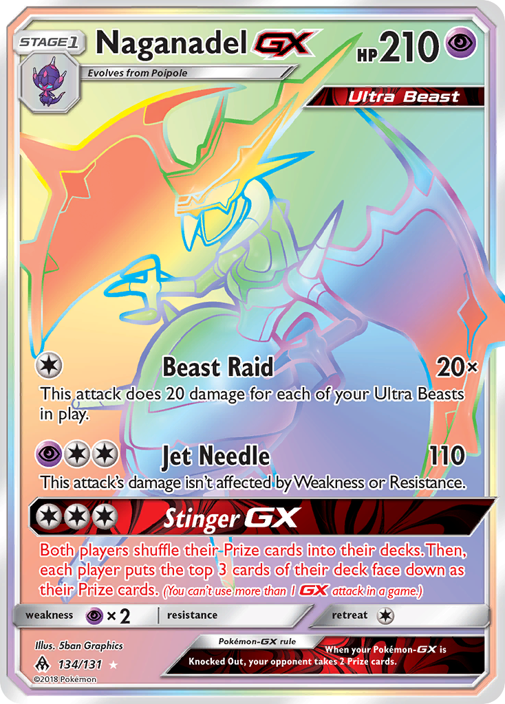 Naganadel GX (134/131) [Sun & Moon: Forbidden Light] | Dragon's Lair Comics and Fantasy Houston TX