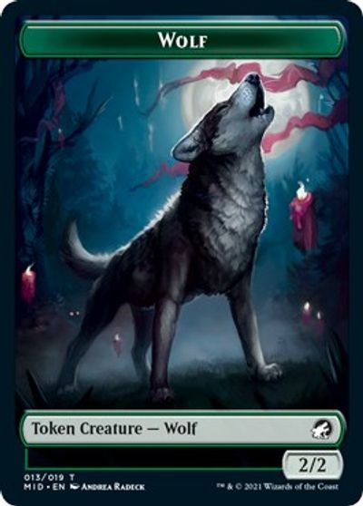 Centaur // Wolf Double-Sided Token [Innistrad: Midnight Hunt Commander Tokens] | Dragon's Lair Comics and Fantasy Houston TX