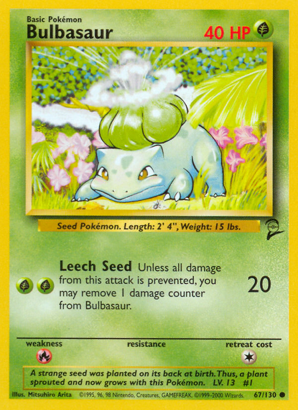 Bulbasaur (67/130) [Base Set 2] | Dragon's Lair Comics and Fantasy Houston TX