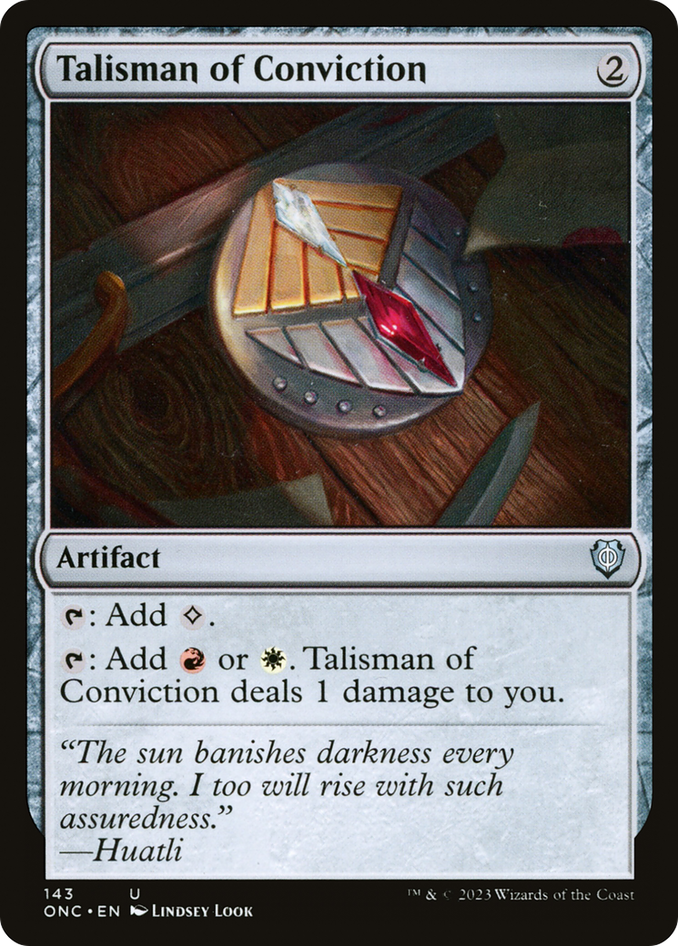 Talisman of Conviction [Phyrexia: All Will Be One Commander] | Dragon's Lair Comics and Fantasy Houston TX