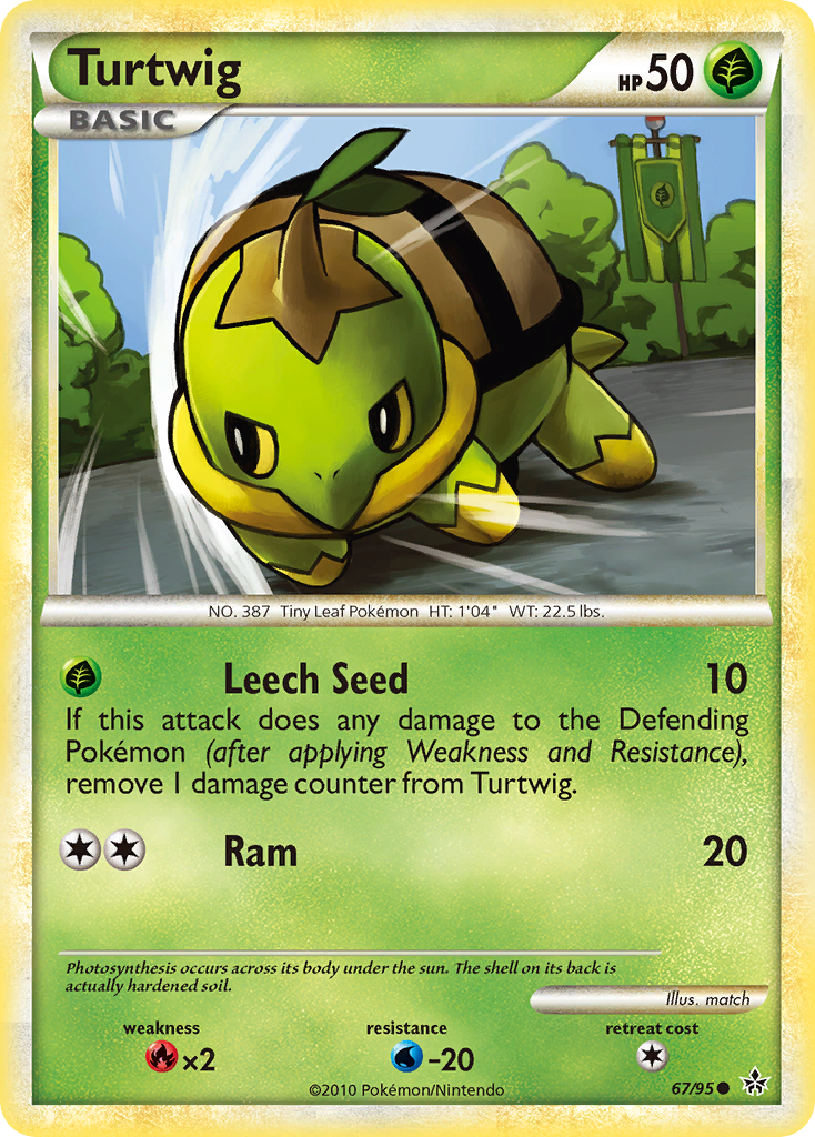 Turtwig (67/95) [HeartGold & SoulSilver: Unleashed] | Dragon's Lair Comics and Fantasy Houston TX