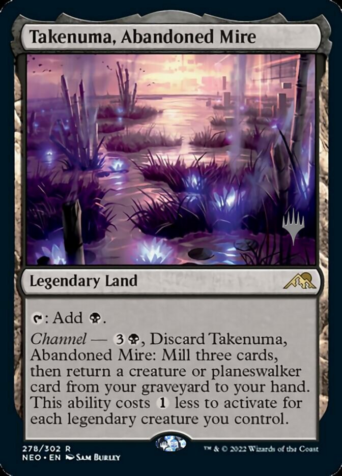 Takenuma, Abandoned Mire (Promo Pack) [Kamigawa: Neon Dynasty Promos] | Dragon's Lair Comics and Fantasy Houston TX