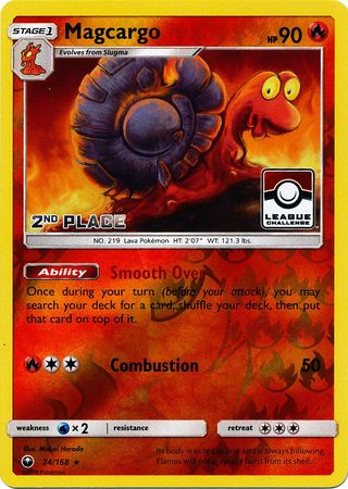 Magcargo (24/168) (League Promo 2nd Place) [Sun & Moon: Celestial Storm] | Dragon's Lair Comics and Fantasy Houston TX