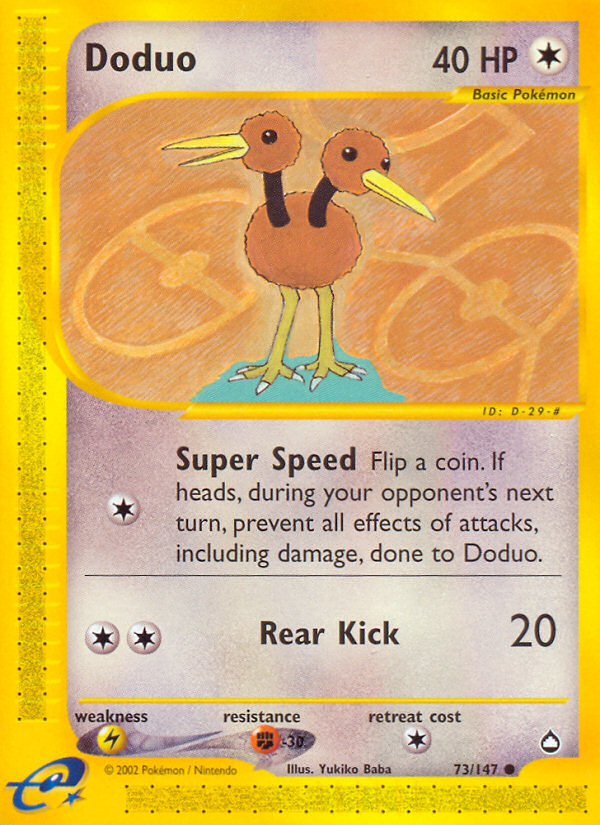 Doduo (73/147) [Aquapolis] | Dragon's Lair Comics and Fantasy Houston TX