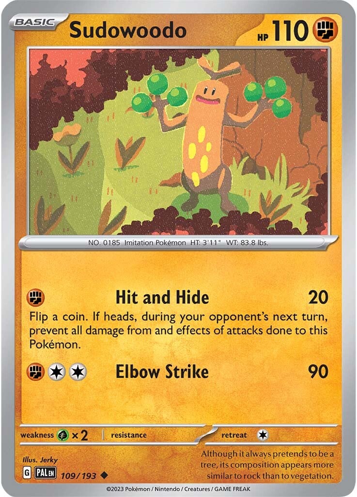 Sudowoodo (109/193) [Scarlet & Violet: Paldea Evolved] | Dragon's Lair Comics and Fantasy Houston TX