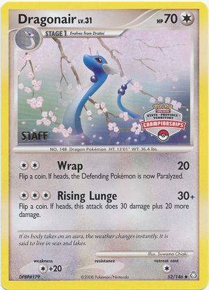 Dragonair (52/146) (State Province Territory Championship Staff) [Diamond & Pearl: Legends Awakened] | Dragon's Lair Comics and Fantasy Houston TX