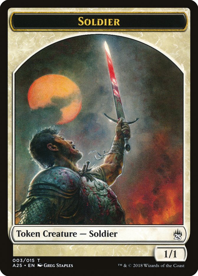 Soldier Token [Masters 25 Tokens] | Dragon's Lair Comics and Fantasy Houston TX