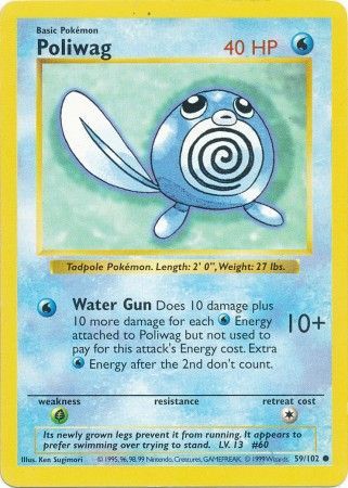 Poliwag (59/102) [Base Set Shadowless Unlimited] | Dragon's Lair Comics and Fantasy Houston TX