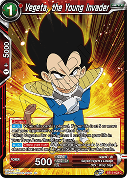 Vegeta, the Young Invader (Common) (BT13-023) [Supreme Rivalry] | Dragon's Lair Comics and Fantasy Houston TX