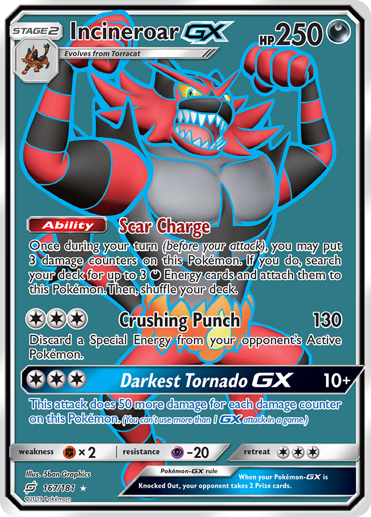 Incineroar GX (167/181) [Sun & Moon: Team Up] | Dragon's Lair Comics and Fantasy Houston TX