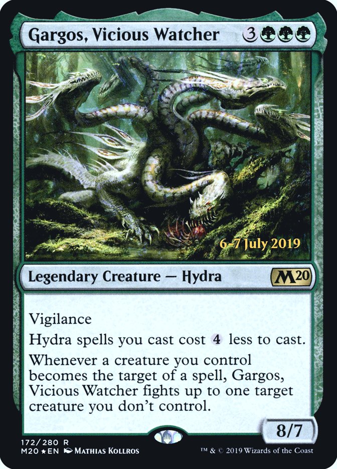 Gargos, Vicious Watcher [Core Set 2020 Prerelease Promos] | Dragon's Lair Comics and Fantasy Houston TX