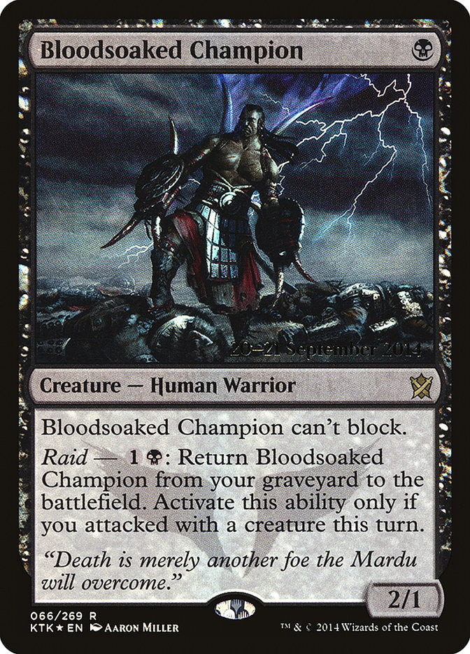 Bloodsoaked Champion [Khans of Tarkir Prerelease Promos] | Dragon's Lair Comics and Fantasy Houston TX