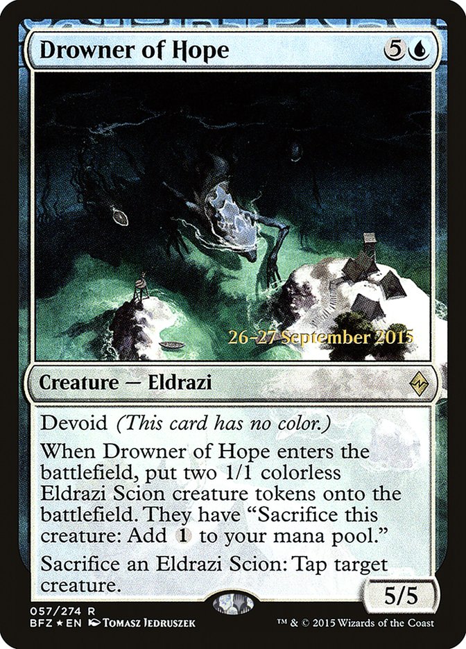 Drowner of Hope [Battle for Zendikar Prerelease Promos] | Dragon's Lair Comics and Fantasy Houston TX