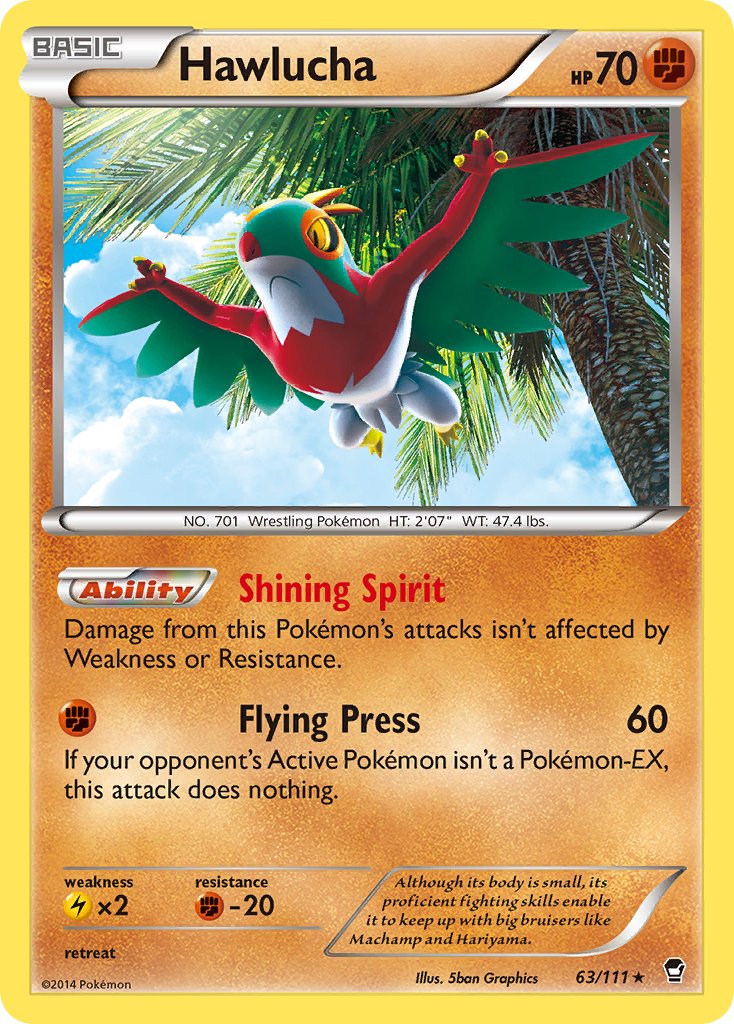 Hawlucha (63/111) (Cosmos Holo) (Blister Exclusive) [XY: Furious Fists] | Dragon's Lair Comics and Fantasy Houston TX