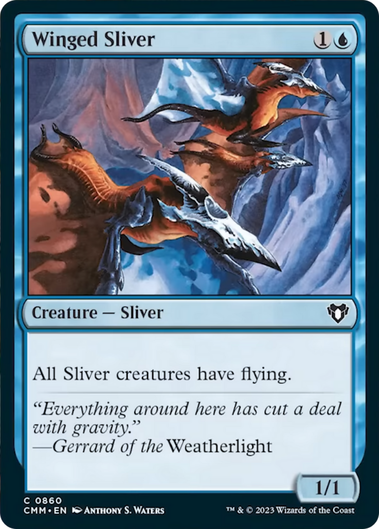 Winged Sliver [Commander Masters] | Dragon's Lair Comics and Fantasy Houston TX