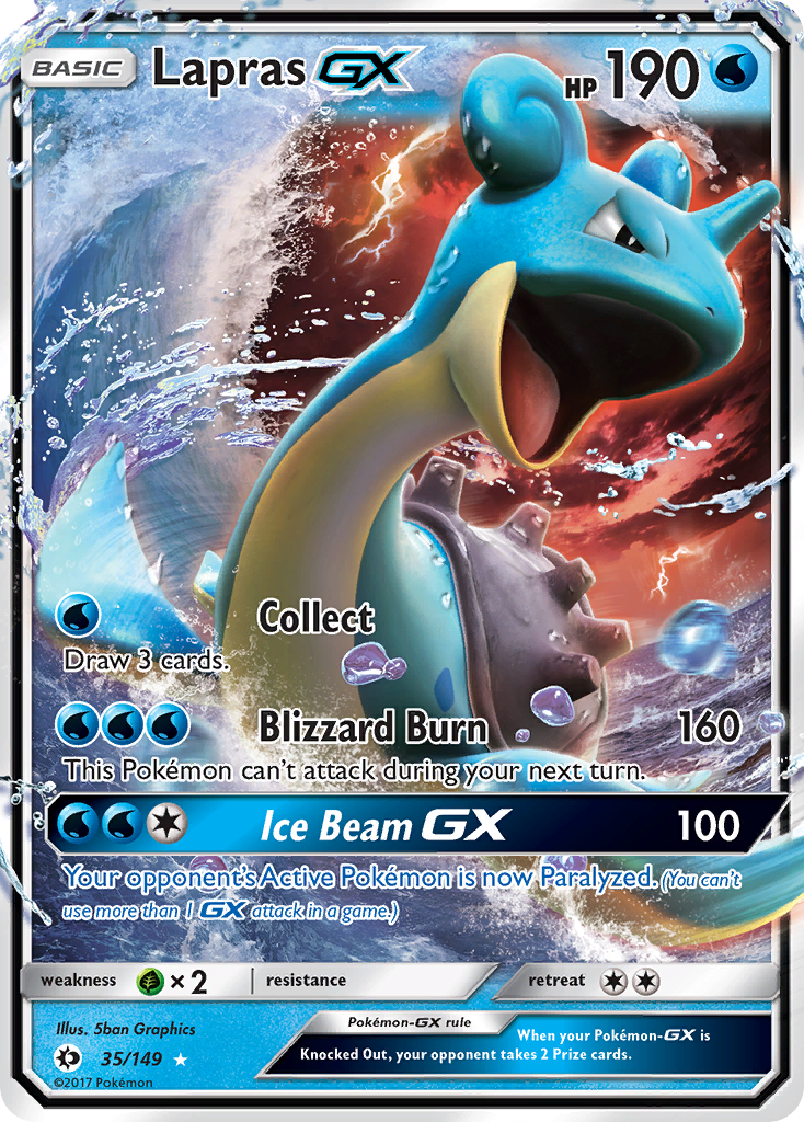 Lapras GX (35/149) [Sun & Moon: Base Set] | Dragon's Lair Comics and Fantasy Houston TX