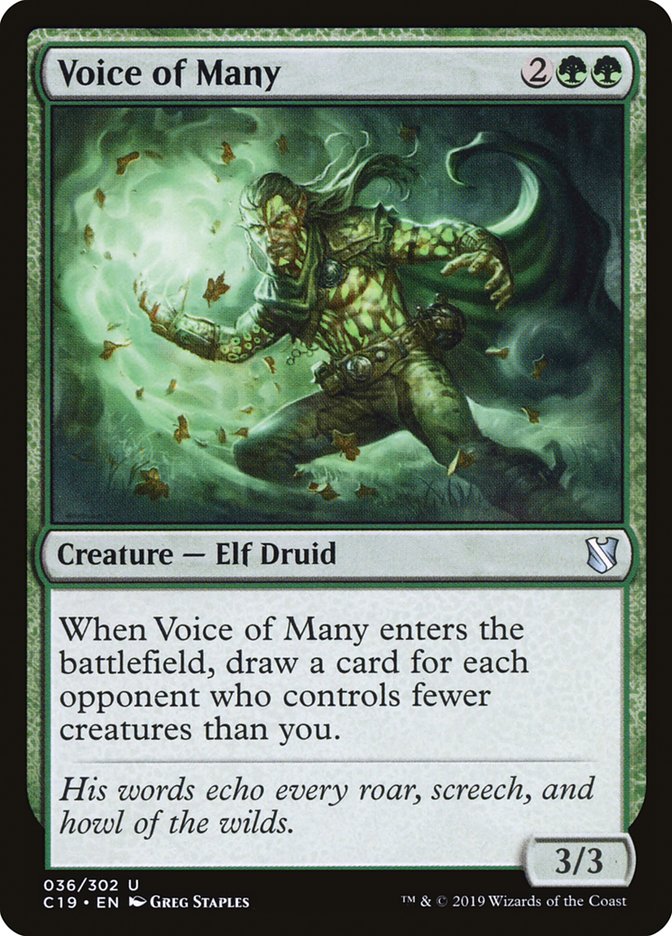 Voice of Many [Commander 2019] | Dragon's Lair Comics and Fantasy Houston TX