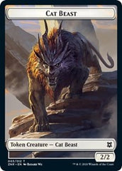 Cat Beast // Construct Double-Sided Token [Zendikar Rising Tokens] | Dragon's Lair Comics and Fantasy Houston TX