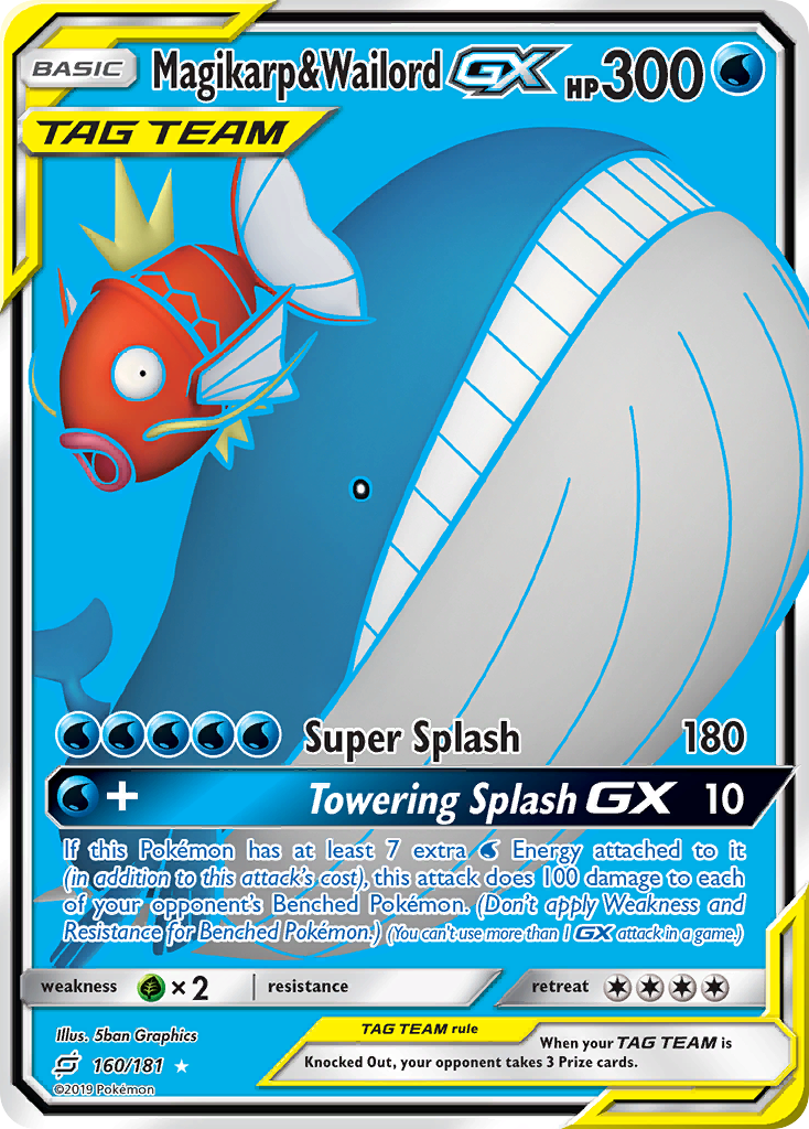 Magikarp & Wailord GX (160/181) [Sun & Moon: Team Up] | Dragon's Lair Comics and Fantasy Houston TX