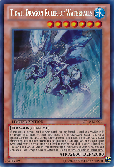 Tidal, Dragon Ruler of Waterfalls [CT10-EN001] Secret Rare | Dragon's Lair Comics and Fantasy Houston TX