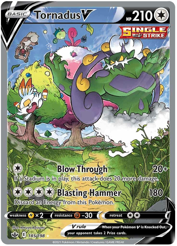 Tornadus V (185/198) [Sword & Shield: Chilling Reign] | Dragon's Lair Comics and Fantasy Houston TX