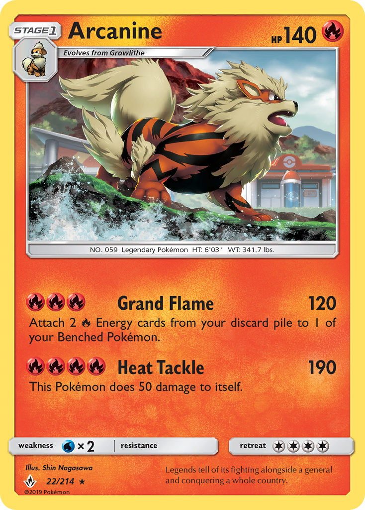 Arcanine (22/214) [Sun & Moon: Unbroken Bonds] | Dragon's Lair Comics and Fantasy Houston TX