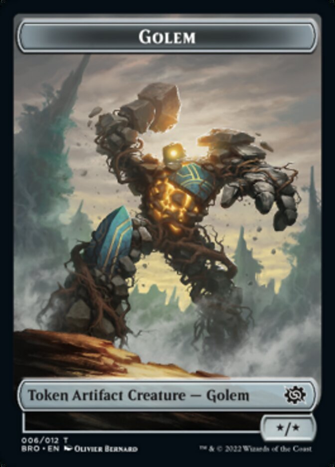 Golem Token [The Brothers' War Tokens] | Dragon's Lair Comics and Fantasy Houston TX